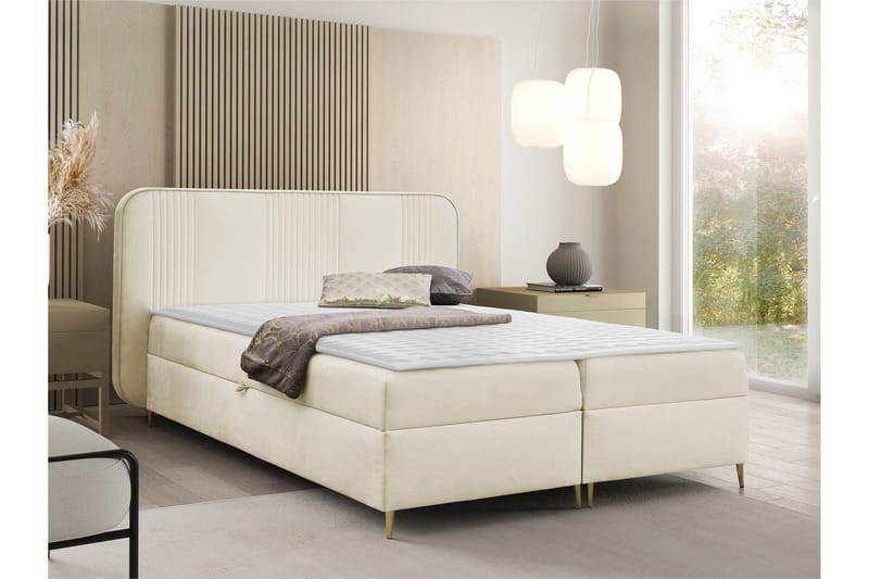 Alani Sängpaket Kontinentalsäng 120x200 cm - Beige - Möbler - Säng - Komplett sängpaket