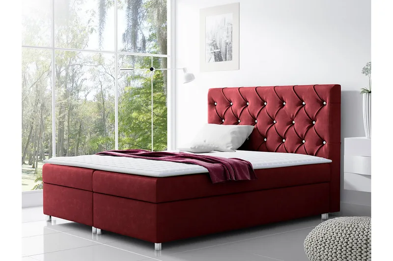 Alida Sängpaket Kontinentalsäng 180x200 cm - Röd - Möbler - Säng - Komplett sängpaket