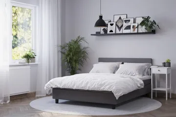 Billingen Kontinentalsäng 90x200 cm - Grå - Möbler - Säng - Enkelsäng