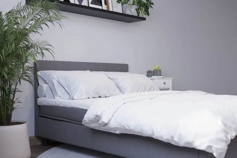 Billingen Kontinentalsäng 90x200 cm - Grå - Möbler - Säng - Enkelsäng
