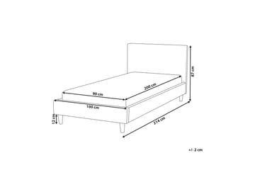 Bossom Sängram 90x200 cm i Sammet med Sänggavel - Blå - Möbler - Säng - Sängram & sängstomme