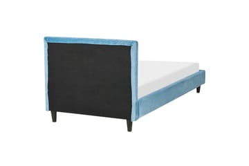 Bossom Sängram 90x200 cm i Sammet med Sänggavel - Blå - Möbler - Säng - Sängram & sängstomme