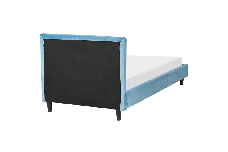 Bossom Sängram 90x200 cm i Sammet med Sänggavel - Blå - Möbler - Säng - Sängram & sängstomme