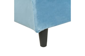 Bossom Sängram 90x200 cm i Sammet med Sänggavel - Blå - Möbler - Säng - Sängram & sängstomme