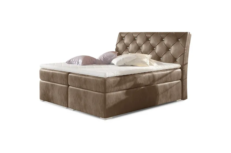 Box Spring Eltap Balvin - 140x200 cm, Monolith 09, Brun - Möbler - Säng - Kontinentalsäng