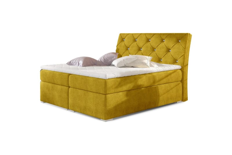 Box Spring Eltap Balvin - 140x200 cm, Omega 68, Gul - Möbler - Säng - Kontinentalsäng