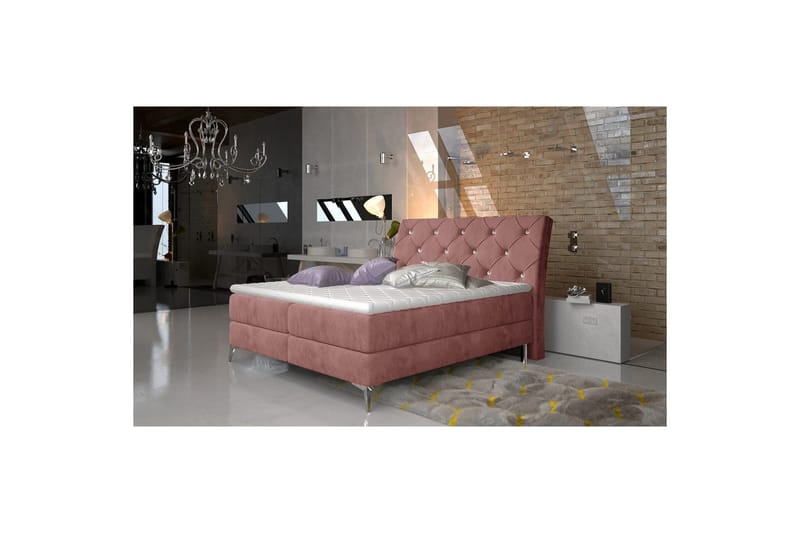 Boxfjäder Eltap Adel - 140x200 cm, Kronos 29, Rosa - Möbler - Säng - Kontinentalsäng