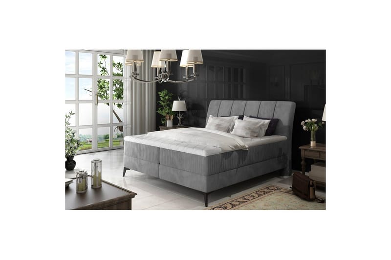 Boxfjäder Eltap Aderito - 140x200 cm, Jasmine 90, Jasmine 90 Pasy 2, Grå - Möbler - Säng - Kontinentalsäng