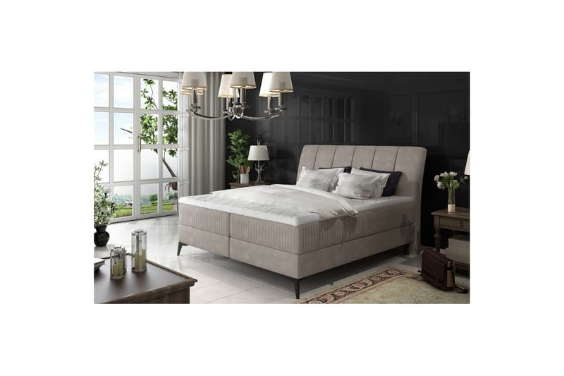 Boxfjäder Eltap Aderito - 160x200 cm, Paros 02, Paros 02 Pasy 2, Beige - Möbler - Säng - Kontinentalsäng