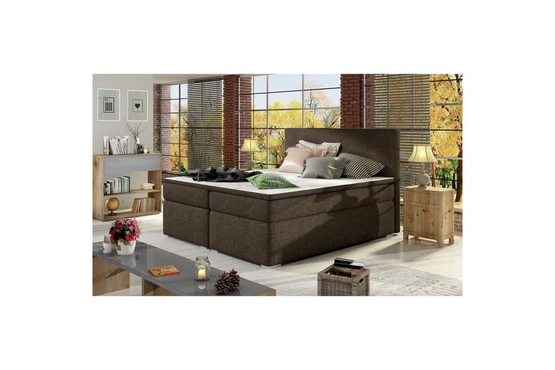 Boxspring Eltap Divalo - Sawana 26, Brun, 180x200 cm - Möbler - Säng - Kontinentalsäng
