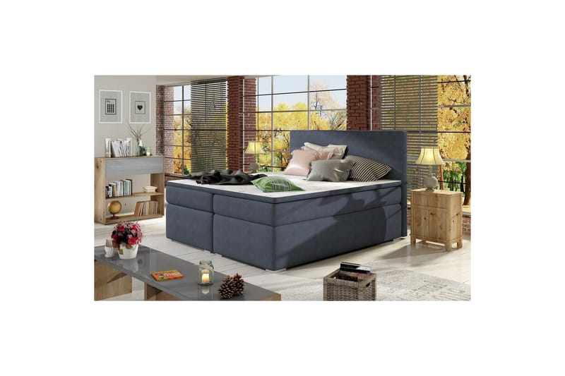 Boxspring Eltap Divalo - Soro 76, Blå, 160x200 cm - Möbler - Säng - Kontinentalsäng