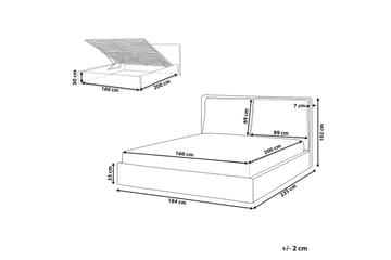 Braylon Sängram med Förvaring 180x200 cm i Sammet med Sänggavel - Grön - Möbler - Säng - Sängram & sängstomme
