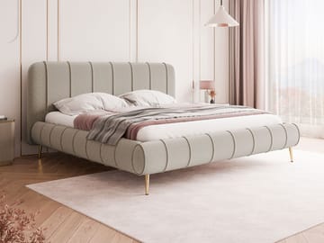 Calrosin Sängram på ben 180x200 cm med Förvaring - Beige - Möbler - Säng - Sängram & sängstomme