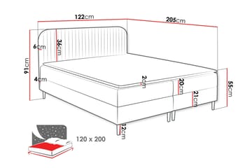 Celestine Förvaringssäng 120x200 cm - Brun - Möbler - Säng - Sängar med förvaring