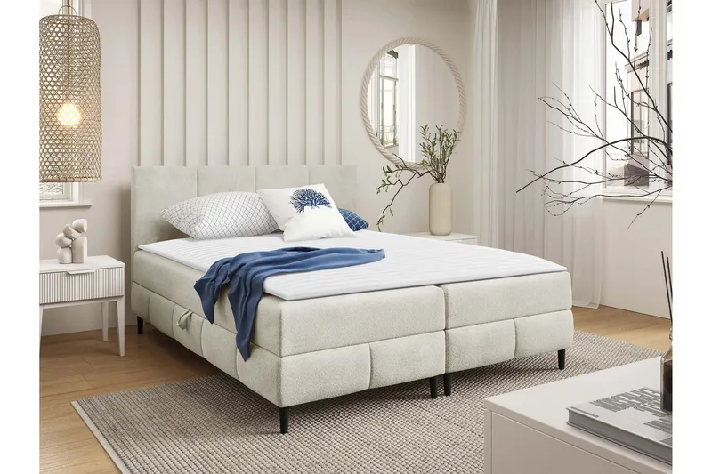 Celestine Förvaringssäng 160x200 cm - Vit - Möbler - Säng - Komplett sängpaket