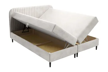 Celestine Förvaringssäng 200x200 cm - Vit - Möbler - Säng - Komplett sängpaket