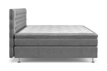 Celine Kontinentalsäng 210x210cm - Grå/Sammet - Möbler - Säng - Komplett sängpaket