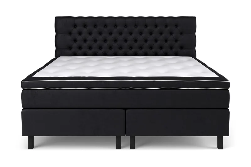 Celine Kontinentalsäng 210x210cm - Svart / Sammet - Möbler - Säng - Kontinentalsäng