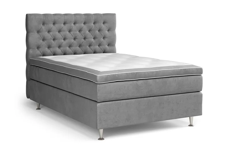 Celine Sängpaket 120x200 cm - Grå/Sammet - Möbler - Säng - Komplett sängpaket
