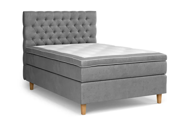 Celine Sängpaket 120x200 cm - Grå/Sammet - Möbler - Säng - Komplett sängpaket