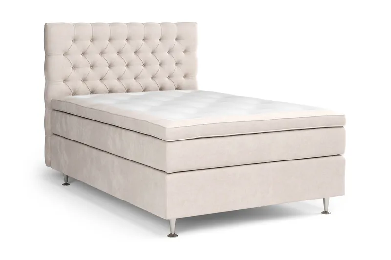Celine Sängpaket 140x200cm - Beige / Sammet - Möbler - Säng - Kontinentalsäng