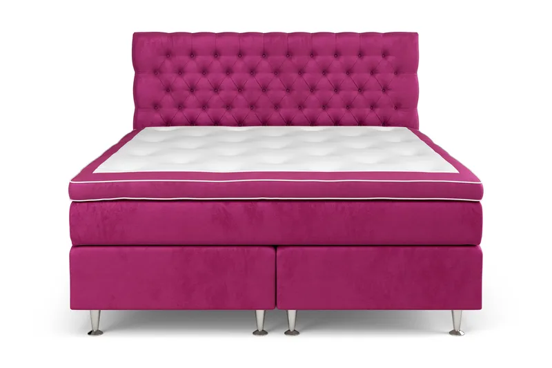 Celine Sängpaket 160x200cm, Rosa/Sammet