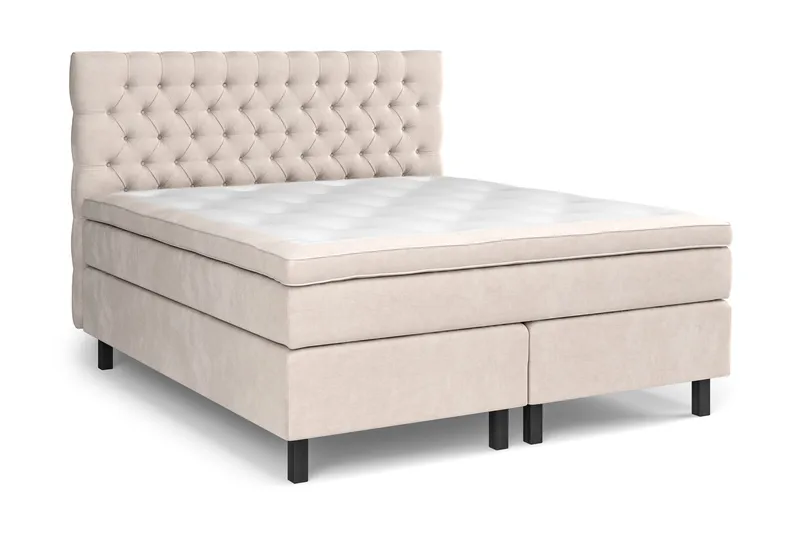 Celine Sängpaket 180x200 cm - Beige / Sammet - Möbler - Säng - Kontinentalsäng