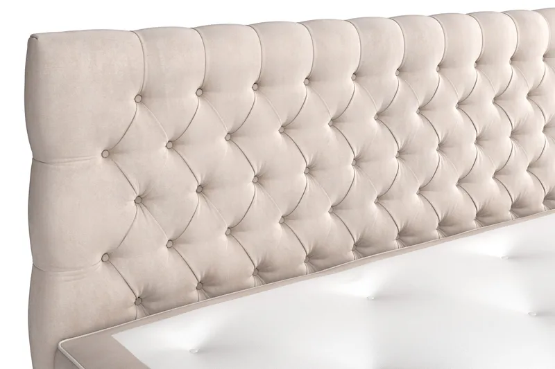 Celine Sängpaket 180x200 cm - Beige / Sammet - Möbler - Säng - Kontinentalsäng