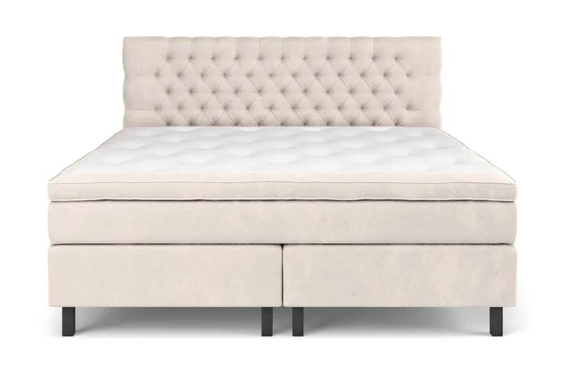 Celine Sängpaket 210x210cm - Beige / Sammet - Möbler - Säng - Komplett sängpaket
