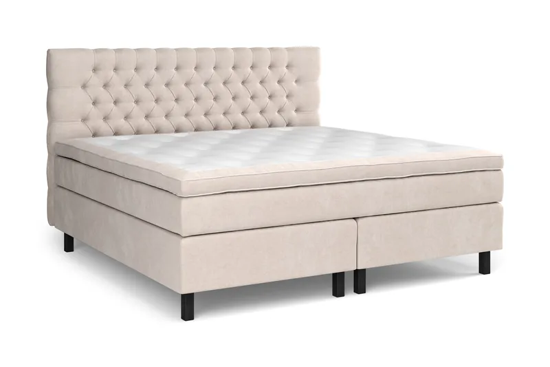 Celine Sängpaket 210x210cm - Beige/Sammet - Möbler - Säng - Komplett sängpaket