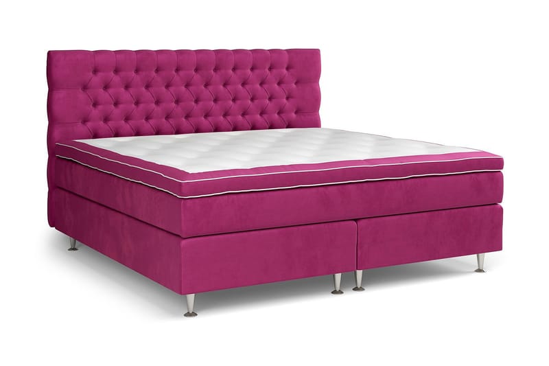 Celine Sängpaket 210x210cm - Rosa/Sammet - Möbler - Säng - Komplett sängpaket