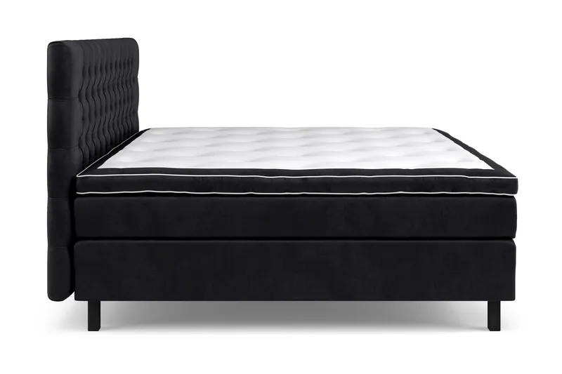 Celine Sängpaket 210x210cm - Svart / Sammet - Möbler - Säng - Komplett sängpaket
