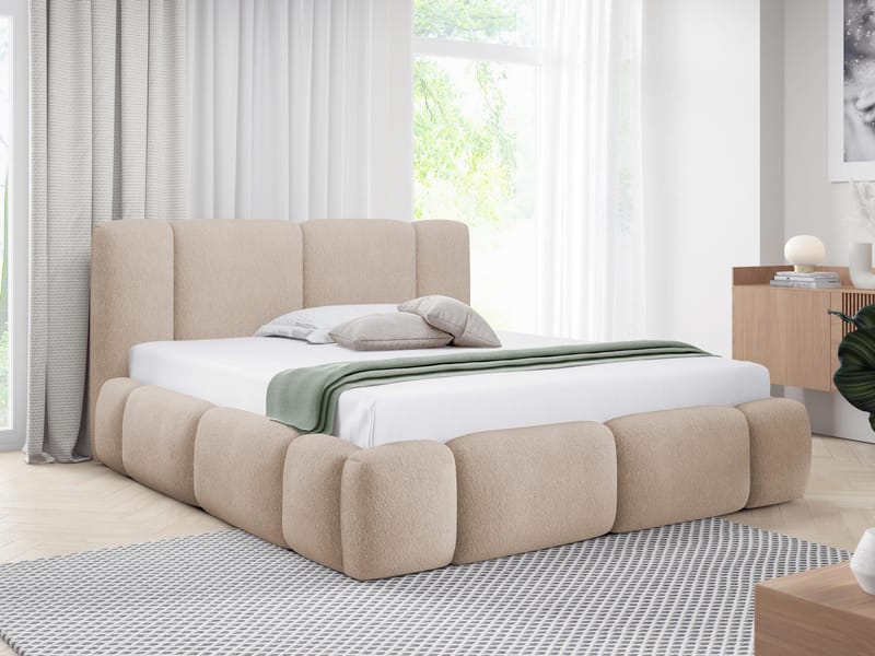 Cirencester Sängram med förvaring 180x200 cm - beige - Möbler - Säng - Sängram & sängstomme