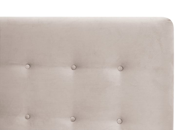 Dream Komplett Sängpaket med Knappad Sänggavel och Bäddmadrass – Kontinentalsäng 120x200 cm i Tyg med Fasthetsgrad Medium - Beige - Möbler - Säng - Komplett sängpaket