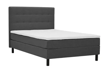 Dream Komplett Sängpaket med Sänggavel och Bäddmadrass – Kontinentalsäng 120x200 cm i Tyg med Fasthetsgrad Medium - Mörkgrå - Möbler - Säng - Komplett sängpaket