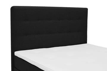 Dream Komplett Sängpaket med Sänggavel och Bäddmadrass – Kontinentalsäng 120x200 cm i Tyg med Fasthetsgrad Medium - Svart - Möbler - Säng - Kontinentalsäng