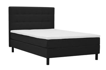 Dream Komplett Sängpaket med Sänggavel och Bäddmadrass – Kontinentalsäng 120x200 cm i Tyg med Fasthetsgrad Medium - Svart - Möbler - Säng - Kontinentalsäng