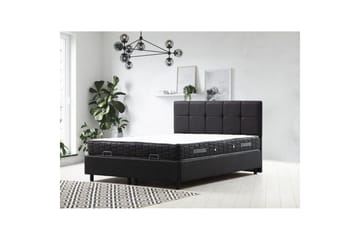 Dubbelmadrass, Bas & Huvudgavel Sudalmuni set antracit - 140 x 114 x 200 cm - Möbler - Säng - Komplett sängpaket