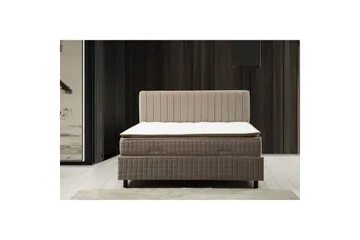 Dubbelmadrass, Bas & Huvudgavel Sudamal Set Brun - 150 x 114 x 200 cm - Möbler - Säng - Komplett sängpaket