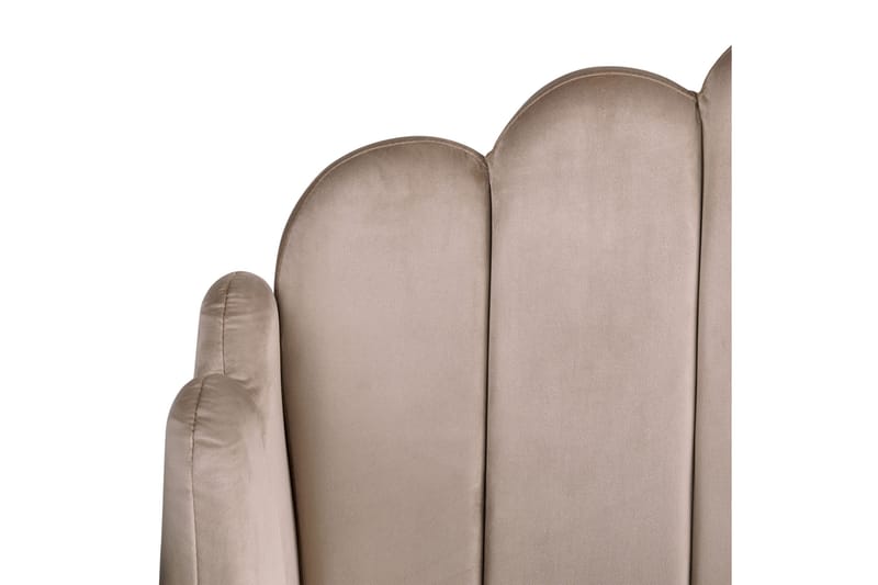 Dubbelsäng 160 x 200 cm sammet taupe AMBILLOU - Möbler - Säng - Sängram & sängstomme