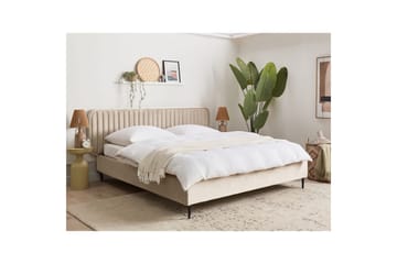 Dubbelsäng Brin med lamellram Taupe-Svart, 180x200 cm - Taupe-Svart, 180x200 cm - Möbler - Säng - Sängram & sängstomme