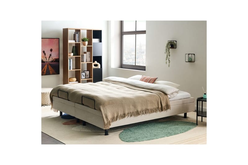 Dubbelsäng Duke II Beige-Svart, 180x200 cm - Beige-Svart, 180x200 cm - Möbler - Säng - Dubbelsäng