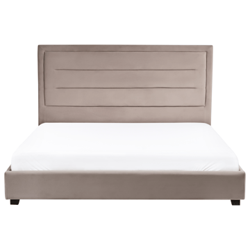 Dubbelsäng med lamellram Rouen 180x200 cm - Taupe - Möbler - Säng - Sängram & sängstomme