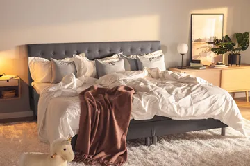 Ella Familjesäng Sängpaket 240x200  cm - (+Fler val) Mörkgrå - Möbler - Säng - Komplett sängpaket