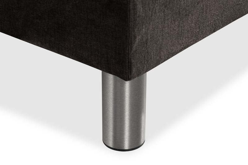 Ella Sängpaket 120x200 cm Djuphäftad Gavel - Mörkgrå/Sammet - Möbler - Säng - Komplett sängpaket