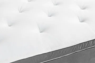 Ella Sängpaket 120x200 cm Knapp Gavel - Ljusgrå/Sammet - Möbler - Säng - Komplett sängpaket