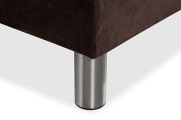 Ella Sängpaket 140x200 cm Djuphäftad Gavel - Brun/Sammet - Möbler - Säng - Komplett sängpaket