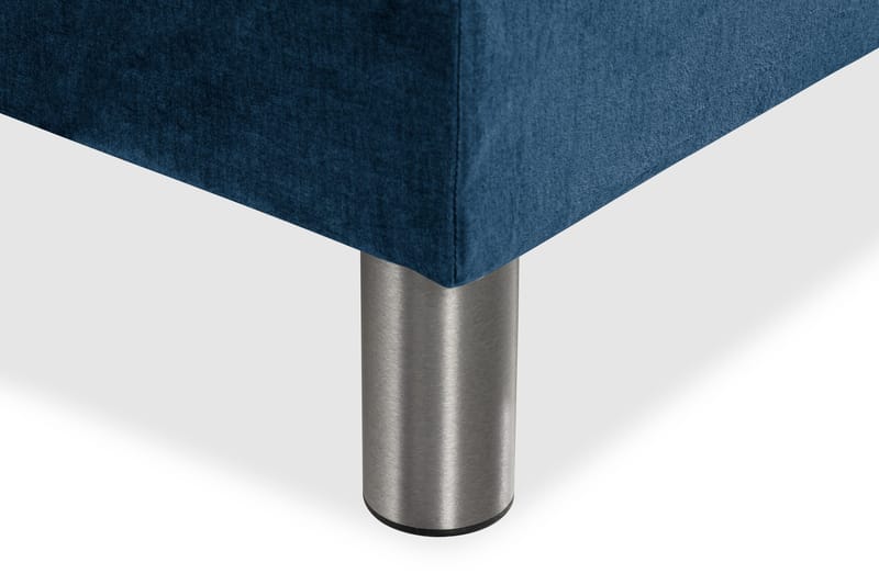 Ella Sängpaket 140x200 cm Knapp Gavel - Mörkblå/Sammet - Möbler - Säng - Komplett sängpaket