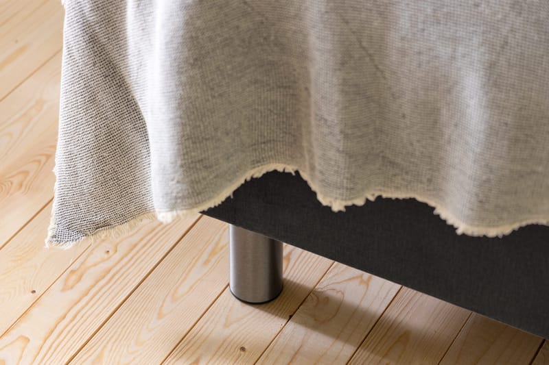 Ella Sängpaket 160x200 cm Djuphäftad Gavel - Mörkgrå/Sammet - Möbler - Säng - Komplett sängpaket
