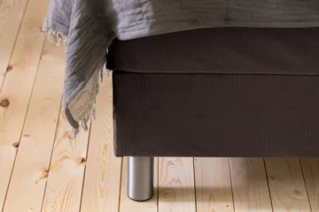 Ella Sängpaket 90x200 cm Rutig Gavel - Brun/Sammet - Möbler - Säng - Komplett sängpaket